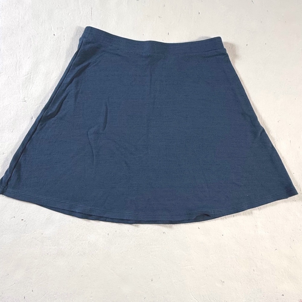 American Apparel Skater Skirt Womens Small Teal Mini A-Line‎ Stretch Rayon Blend